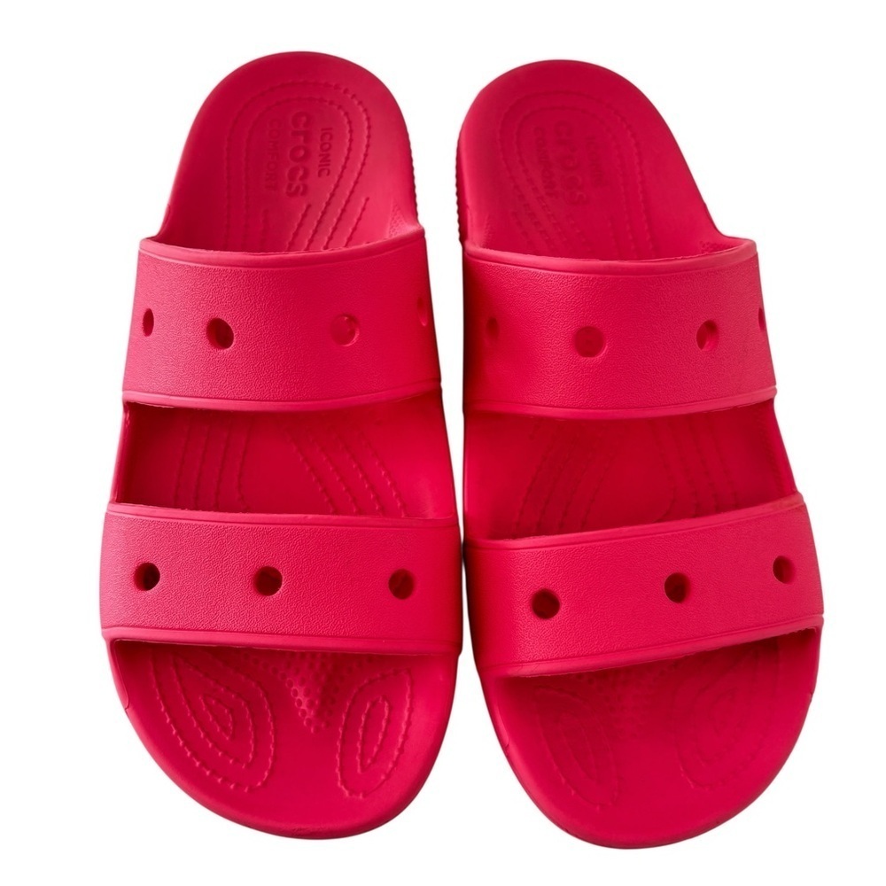 Crocs Classic Women's Size 10 Sandal Slides Vibrant Juice Pink Comfort Flip Flop